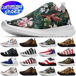 Customized shoes lovers running shoes Valentine's Day art cartoon the Old Glory diy shoes casual shoes men women shoes outdoor sneaker green white big size eur 35-48