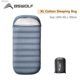 Sleeping Bags BSWolf Large Camping Winter Sleeping bag lightweight loose widen bag long size for Adult rest outdoor Hiking Travel tourisemL240111