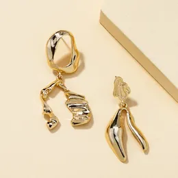 Dangle Earrings Fashion Exquisite Design Asymmetrical French Metal Port Style Stud Trade Accessories Wholesale