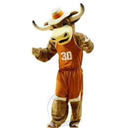 Halloween High Quality Sport Bull mascot Costume for Party Cartoon Character Mascot Sale free shipping support customization