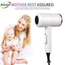 Dryers 2000W Powerful Professional Hair Dryer Strong Wind Salon Dryer Hot Cold Negative Ionic White Hammer Dryer EU Warehouse