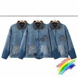 Giacche da uomo Nice Washed ERD Denim Work Jaet Jeans Uomo Donna 1 1 Tessuto pesante unisex di alta qualità Coatyolq