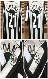 vintage classic ju 9798 home Shirt Jersey Long Short Sleeves Del Piero Zidane Custom Name Number Patches Sponsor2171355