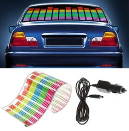 Car Sticker Music Rhythm LED Flash Light Lamp Sound Activated Equalizer Car Light Accessories Car Styling5388006