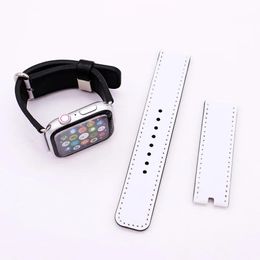Accessories 5PCS Bulk Watch Band Sublimation Blanks PU Leather Strap for Apple Watch Series 1 2 3 4 5 6 Printable Blanks Heat Press Products