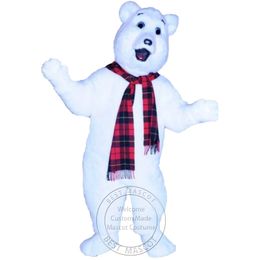 Halloween New Adult Snow Bear mascot Costume for Party Cartoon Character Mascot Sale free shipping support customization