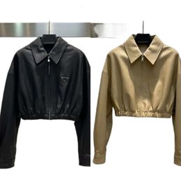 Women's fall and winter designer new fashion luxury classic trend personality biker wind waterproof short leather jacket jacket