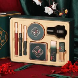 Sets Chinese Style Makeup Set Gift Box Eyeliner Lipstick Concealer Air Cushion BB Cream MascaraWomen Make Up Tool Kit TSLM1