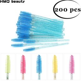 200Pcs Eyelash Extension Disposable Eyelash Brush Mascara Stick Applicator Propeller Eyebrow Makeup Brushes Set Makeup Tools 240111