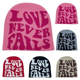 Ball Caps Knitted Hat Letter LOVE Men's And Women's Hip-Hop Fashion Warm Male Beanies Winter Autumn Hip Hop Skullcap Street Cap