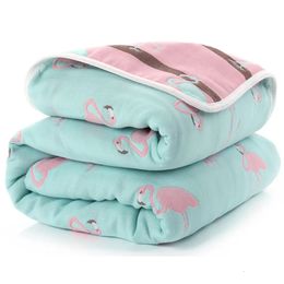 80*80CM Muslin Cotton 6 Layers Thick born Swaddling Autumn Baby Swaddle Bedding Receiving blanket 240111