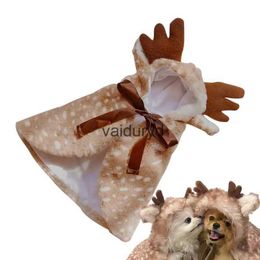 Dog Apparel Christmas Pet Cloak Elk Cape Costume Soft Cat Reindeer Cosplay Dress-Up Accessories For Kitten Puppyvaiduryd