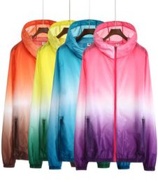 Ultra-thin Summer Sunsn Coat Jacket Unisex Windbreaker Waterproof Thin Hooded Zipper Quick Drying Puls size Anti - UV jacket4730511
