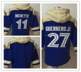 Team Baseball Pullover Hoodie Guerrero Jr Bichette Fans Tops Size SXXXL Blue Color Hoodey5673749