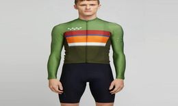 2021 Spring The pedla cycling jersey and bib shorts suit Long sleeve bicycle tops and gel pad bottom Breathable MTB riding wear3781121