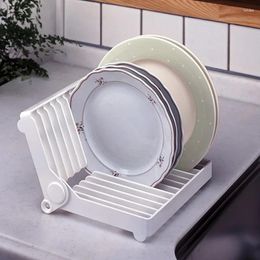 Kitchen Storage Foldable Dish Rack Stand Holder Bowl Plate Organiser Tray Drainer Shelf For Tableware Accessories