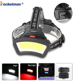 COB Powerful Led Headlamp 8000LM Head lamp USB Rechargeable Headlight Waterproof Fishing Light by 18650 Battery3776570
