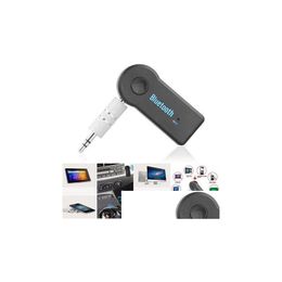 Bluetooth Car Kit 3.5Mm A2Dp Wireless Aux O Music Receiver Adapter Hands With Mic For Phone Mp3 Retail Package Dhs Drop Delivery Mob Dh81B