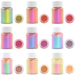 &equipments 9 Colors Pigment Pearlescent Epoxy Resin Glitter Magic Discolored Powder Resin Colorant Jewelry Making Tools BX0C