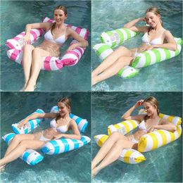 Other Pools SpasHG 2023 Summer New Inflatable Floating Raft Inflatable Hammock Swimming Pool Collapsible Water Tube IV Water Floating Bed Mattress YQ240111