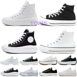 Designer sapatos de lona homens mulheres plataforma de fundo grosso sapatos casuais primavera e outono convertitys clássico preto e branco alto top baixo top tênis confortáveis 35-44