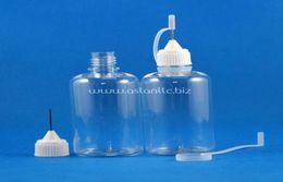 100 SetsLot 50ml PET Clear Plastic Dropper Bottles Metal Needle Caps Rubber Safe Tips Liquids E Vapour Vape Juice Oil 50 mL2373668