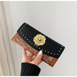 High quality lock women designer wallets lady fashion casual zero card purses female long style clutchs no104183L