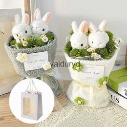 Other Event Party Supplies 2024 New Kawaii Rabbit Bouquet Cute Handmade Artificial Flowers Graduation Birthday Girlfriend Valentin Day With Packagevaiduryd