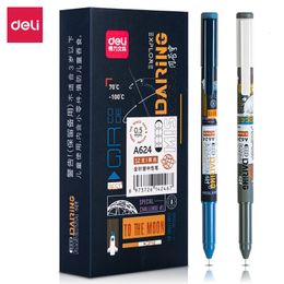 Deli 4pcs 05mm Black Ink Gel Pen School Student Supplies Office Stationery For Writing Signing 240111