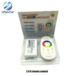 dc1224v 18a rgb led controller 2 4g touch sn rf remote control for 5050 3528 rgb led strip bulb downlight lamp1169170