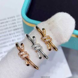 European 2023 New 925 Sterling Silver Knot Ring for Women Charm Exquisite Fashion Brand Luxury Fine Jewellery Love Couple Gifts