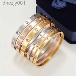 Women Men Gold Bracelet Charm Bangle Designer Jewelry Unisex Fashion Stainless Steel Buckle No Screw Nail Holidays Seasonal 18k Plated Diamond Bracelets 1YRU