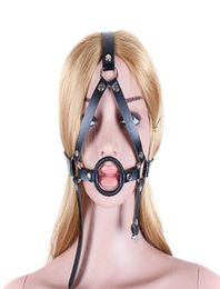 PU Leather Open Mouth Ring Gag Head Harness Slave Fetish Oral Sex Products in Adult Game Bondage Restraint Sex Toys for Couples2193720