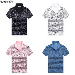 Men's Polos Summer T-shirt Polo Shirt Short Sleeve Printed Letter Top Loose Men's Casual Designer Business Slim Polo M-3xl