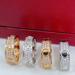 Designer for Man Women Love Ring Band Stones Rings Titanium Steel Wedding Rings Gold-Plated Never Fading Diamonds Jewellery