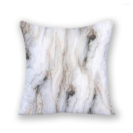 Pillow Nordic Decorative Cover Marble Texture Sofa Modern Case Gift Velvet Polyester Linen 45x45cm Office Bedroom E2379