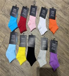 High Quality Ankle Socks Streetstyle Printed Candy Colors Cotton Short Socks For Men Women socks3987478