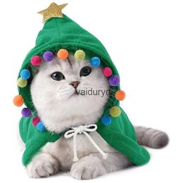 Dog Apparel Christmas Cat Cloak Costume Pet Clothes Cosplay Party for Small Dogs Cats Kitten Xmasvaiduryd