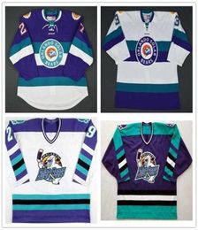 CeUf Cusotm Vintage ECHL Orlando Solar Bears 27 Eric Faille 29 David Bell 3 Carl Nielsens Hockey Jersey Stitched embroidered Any N5771926