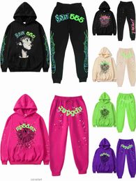 Mens Tracksuits Spider Hoodie Designer Mens 555 Sp5der Sweatshirt Man Pullover Young Thug 555555 Hoodies with Designs Luxury Womens Pink Sweatshirts Y2 QVMA