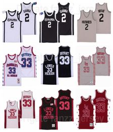 Moive Aughter 2 GIGI Gianna Jersey Maria Onore Lower Merion College Mcdonalds All American Breathable Pure Cotton Black Red White 7737837