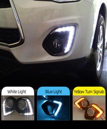 2Pcs For Mitsubishi ASX 2013 2014 2015 LED DRL Daytime Running Lights Daylight Waterproof Fog Head Lamp4845552