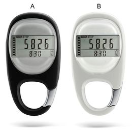 Digital Display Walking Induction Pedometer Fitness Steps Counter White 240111