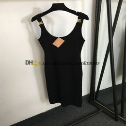 Sexy Knit Slip Dress Designer Slim Fit Knit Dress Fashion Knit Skirt Women Party High Quality Knit Dress