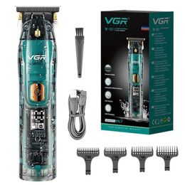 Original VGR Professional Hair Trimmer For Men Electric Beard Trimmer Rechargeable Hair Clipper Washable Haircut Barber Shop Kit 240111