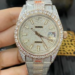 Montre de luxe babysbreath diamond watch Relojes 41mm 2824 automatic mechanical movement 904L steel mens watches Wristwatches