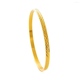 Bangle 18K Gold Plated Bangles Ethiopian Africa Fashion Colour For Women African Bride Wedding Bracelet Jewellery Gifts