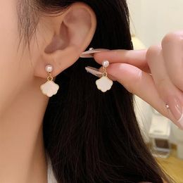 Backs Earrings Shell Pearls No Hole Ear Clips Fan-shaped Clip Earring Without Piercing Minimalist Jewellery CEk1710