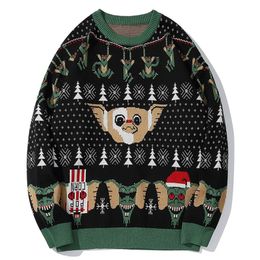 2023 Ugly Christmas Sweater For gift Santa Elf Funny Pullover Womens Mens Jerseys Loose Sweaters Tops Autumn Winter Clothing Top 240111