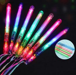 100Pcs Colourful Bar Shaking Led Glow Sticks Flash Wands Wave Rods Acrylic Kids Light up Toys Party Decoration Wholesale SN2317